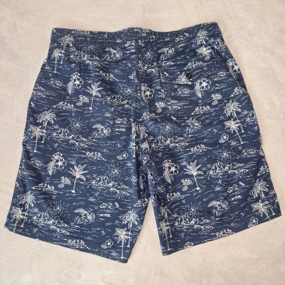 2/$20 Gap Hawaiian Palm Tree Drawstring Men’s Shorts, Medium - Picture 2 of 8